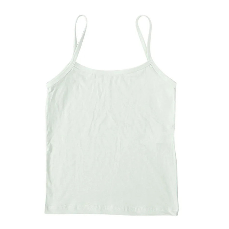 Camisole sans armatures pour filles, haut discret pour jeunes écoliers, maillot de corps pour documents solides pour enfants, ve