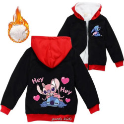 Veste d'hiver CAN o and Stitch pour enfants, veste à capuche pour jeunes garçons et filles, vêtements pour enfants, combinaison 