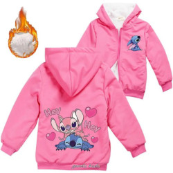 Veste d'hiver CAN o and Stitch pour enfants, veste à capuche pour jeunes garçons et filles, vêtements pour enfants, combinaison 