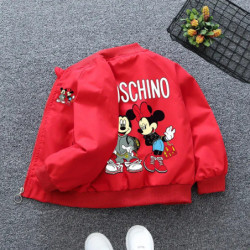 Veste à imprimé Minnie Mouse pour enfants, vêtements pour enfants, manteau coupe-vent pour enfants, vêtements pour bébés garçons