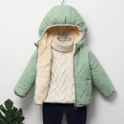 Bébé Enfants Vestes Garçons Hiver Manteaux Épais Chaud Cachemire Survêtement Pour Filles Veste À Capuche Enfants Vêtements 1-6 A