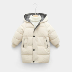 Parka longue en coton rembourré pour enfants, veste chaude épaisse pour enfants, vêtements pour adolescents, garçons, filles, hi