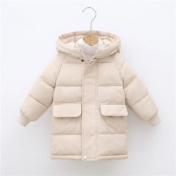 Parka longue en coton rembourré pour enfants, veste chaude épaisse pour enfants, vêtements pour adolescents, garçons, filles, hi