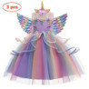 Robe de Princesse pour Fille, Costume de ixd'Anniversaire, Tenue de Mariage et de Noël