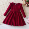 Robe en tricot à manches longues pour filles, robe de princesse pour enfants, vêtements d'automne décontractés pour bébés filles