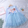 Robes de princesse congelées Elsa pour filles, costume à manches longues, vêtements de fête éducatifs pour adolescents et enfant