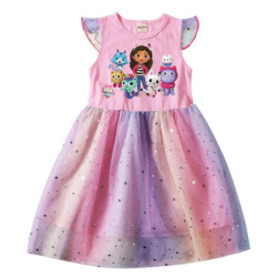 Robe de princesse en maille pour bébé fille, jupe à manches volantes pour enfants, vêtements de sauna pour enfants, étoile de de