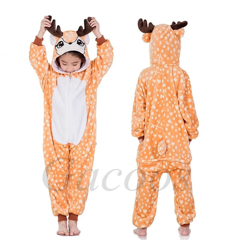 Pyjama à Capuche pour Enfant de 4 à 12 Ans, Vêtement de Nuit, Motif Chat de Dessin Animé, Kigurumi, Nairobi, Orn, Cosplay, pour 