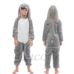 Pyjama à Capuche pour Enfant de 4 à 12 Ans, Vêtement de Nuit, Motif Chat de Dessin Animé, Kigurumi, Nairobi, Orn, Cosplay, pour 