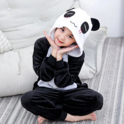 Pyjama à Capuche pour Enfant de 4 à 12 Ans, Vêtement de Nuit, Motif Chat de Dessin Animé, Kigurumi, Nairobi, Orn, Cosplay, pour 