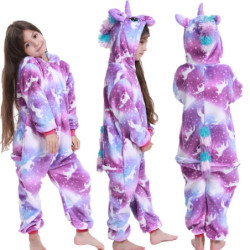 Pyjama à Capuche pour Enfant de 4 à 12 Ans, Vêtement de Nuit, Motif Chat de Dessin Animé, Kigurumi, Nairobi, Orn, Cosplay, pour 