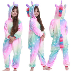 Pyjama à Capuche pour Enfant de 4 à 12 Ans, Vêtement de Nuit, Motif Chat de Dessin Animé, Kigurumi, Nairobi, Orn, Cosplay, pour 