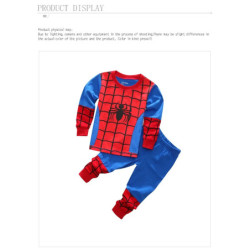 Ensemble de pyjama à manches longues SpidSuffolk pour enfants, vêtements de nuit de dessin animé pour garçons, collection de dor