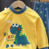 Ensemble de pyjamas de dinosaure de dessin animé pour enfants, tenue unisexe, vêtements doux et confortables, convient aux garço