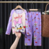 Pyjama de dessin animé Minnie et Elsa Duck pour enfants, vêtements de maison pour enfants, vêtements de nuit décontractés, vêtem