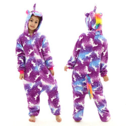 Pyjama en flanelle pour enfants, Pikachu, Licorne, Kigurumi, Onesies, Garçons, Bol, Bébé, Couverture, Dormeuses, Vêtements de nu