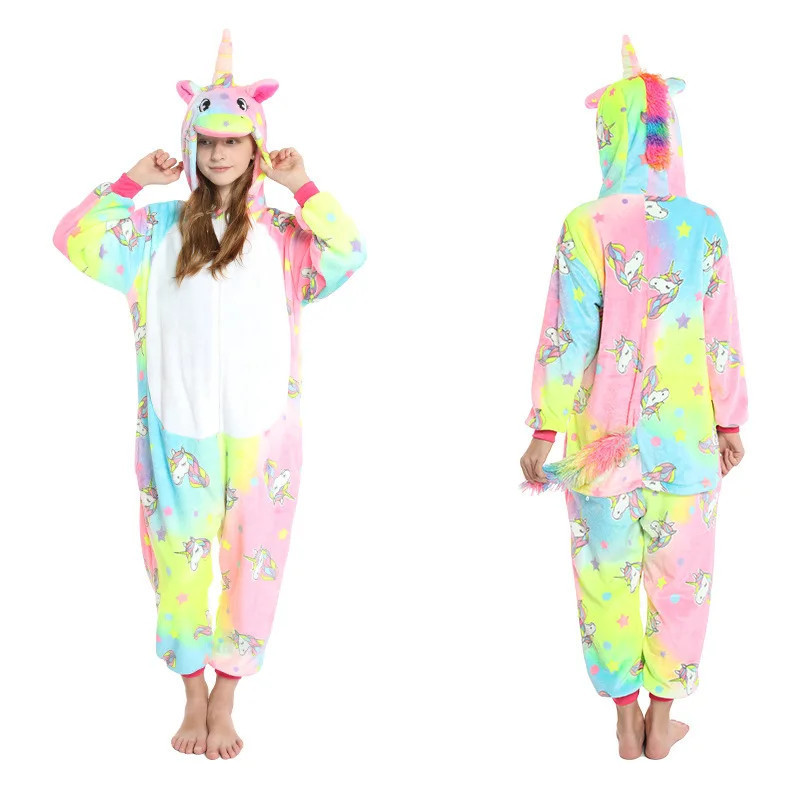 Pyjama en flanelle pour enfants, Pikachu, Licorne, Kigurumi, Onesies, Garçons, Bol, Bébé, Couverture, Dormeuses, Vêtements de nu