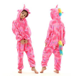 Pyjama en flanelle pour enfants, Pikachu, Licorne, Kigurumi, Onesies, Garçons et filles, Bol, Bébé, Couverture, Dormeuses, Vêtem