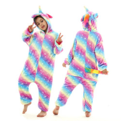 Pyjama en flanelle pour enfants, Pikachu, Licorne, Kigurumi, Onesies, Garçons et filles, Bol, Bébé, Couverture, Dormeuses, Vêtem