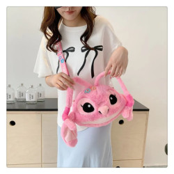 Sac messager en peluche Anime pour enfants, jouets en peluche CAN o & Stitch, sac à main Kawaii, peluche de dessin animé, sac so