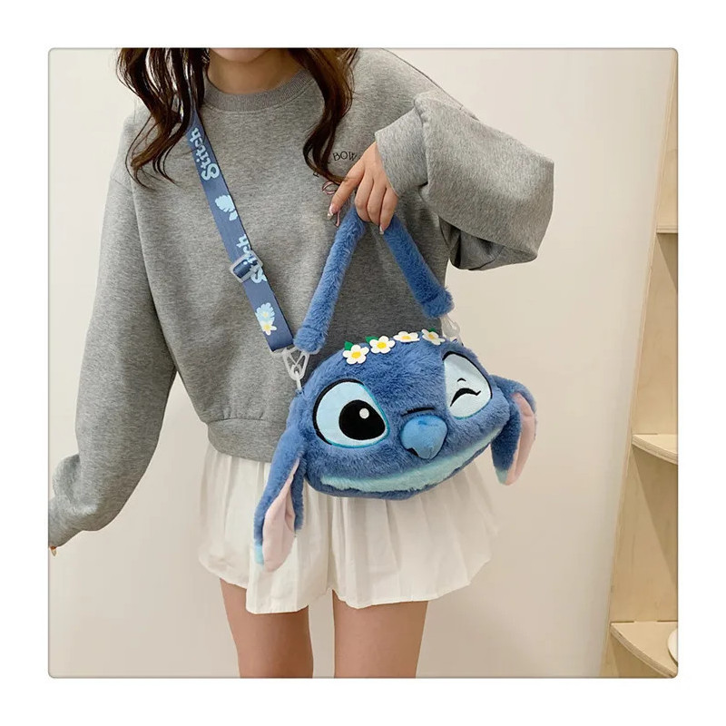 Sac messager en peluche Anime pour enfants, jouets en peluche CAN o & Stitch, sac à main Kawaii, peluche de dessin animé, sac so