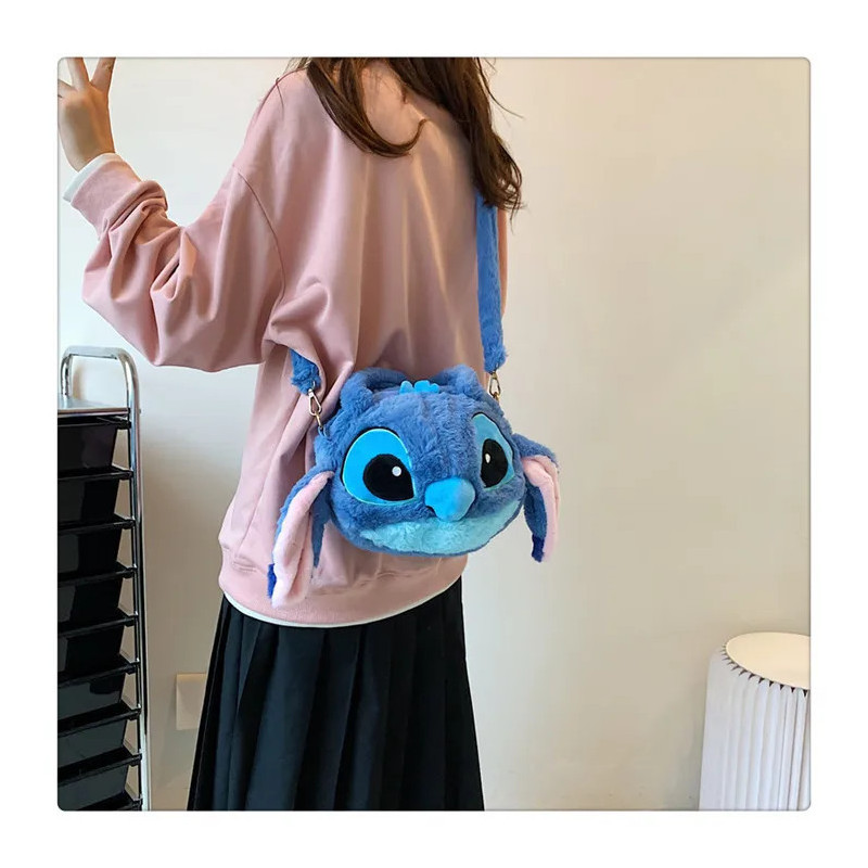 Sac messager en peluche Anime pour enfants, jouets en peluche CAN o & Stitch, sac à main Kawaii, peluche de dessin animé, sac so