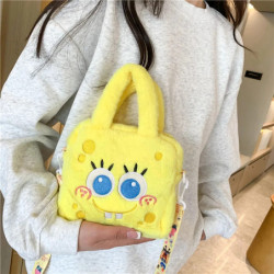 Sac à main en peluche Sanurgente Cartoon Anime pour femme, Kawaii, Kuromi, Cinnamoroll, My Melody, sac à cosmétiques, rangement 