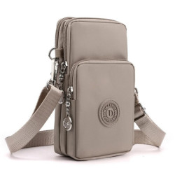 Sac de téléphone portable en nylon pour homme et femme, sangle initiée, petits sacs à bandoulière, portefeuille, sac à mai