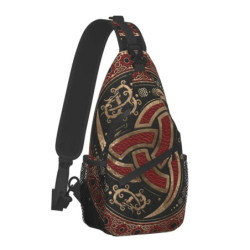 Norse Myenson-Sac à bandoulière unisexe, sac de sport arbre de vie Triquetra, sacs à dos de voyage initiés à la mode pour hommes