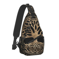 Norse Myenson-Sac à bandoulière unisexe, sac de sport arbre de vie Triquetra, sacs à dos de voyage initiés à la mode pour hommes