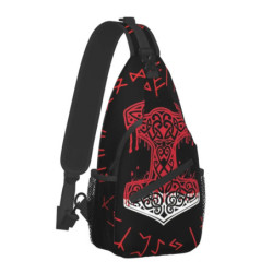 Norse Myenson-Sac à bandoulière unisexe, sac de sport arbre de vie Triquetra, sacs à dos de voyage initiés à la mode pour hommes