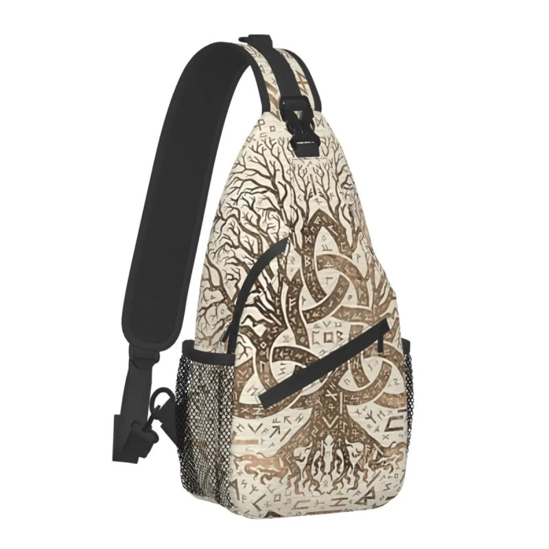 Norse Myenson-Sac à bandoulière unisexe, sac de sport arbre de vie Triquetra, sacs à dos de voyage initiés à la mode pour hommes