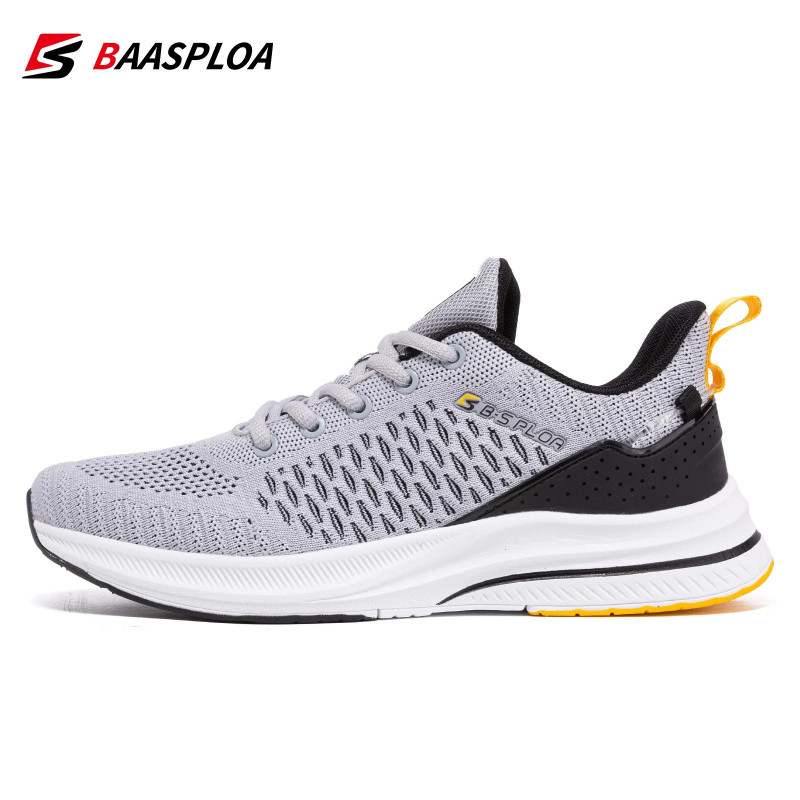Baasploa-Chaussures de course légères pour hommes et femmes, baskets décontractées en maille, chaussures de tennis à lacets, spo