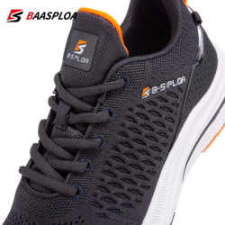 Baasploa-Chaussures de course légères pour hommes et femmes, baskets décontractées en maille, chaussures de tennis à lacets, spo