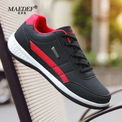 MAEDEF-Chaussures en faux cuir imperméables pour hommes, confortables et décontractées, à lacets