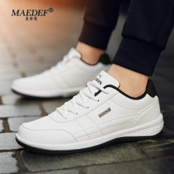 MAEDEF-Chaussures en faux cuir imperméables pour hommes, confortables et décontractées, à lacets