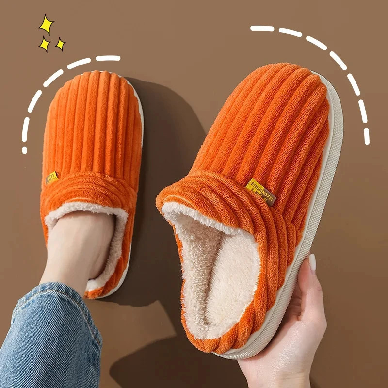 Shevales-Pantoufles courtes en peluche pour homme et femme, bottes en coton, pantoufles d'intérieur en fourrure de maison moelle