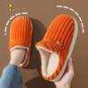 Shevales-Pantoufles courtes en peluche pour homme et femme, bottes en coton, pantoufles d'intérieur en fourrure de maison moelle