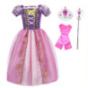 Costume de princesse pour enfants, costume de fête, robe de demoiselle d'honneur, déguisement de Raiponce, déguisement de poivre