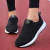 Femmes chaussures décontractées respirant marche maille à lacets chaussures plates baskets femmes Tenis Feminino rose noir blanc