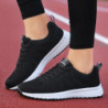 Femmes chaussures décontractées respirant marche maille à lacets chaussures plates baskets femmes Tenis Feminino rose noir blanc