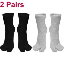 Chaussettes Tabi Parker de style japonais pour hommes et femmes, tongs kimono à deux doigts, chaussette fendue, fibre d'été, san