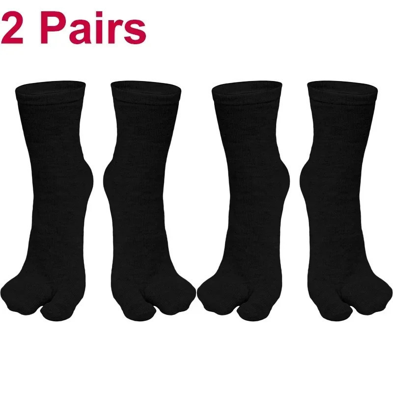 Chaussettes Tabi Parker de style japonais pour hommes et femmes, tongs kimono à deux doigts, chaussette fendue, fibre d'été, san