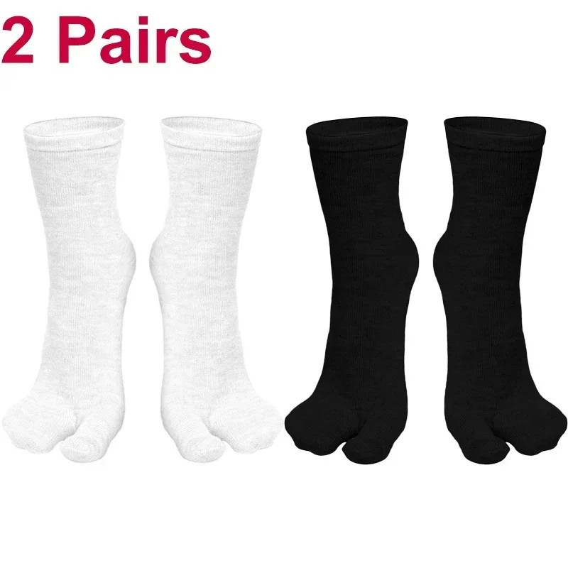 Chaussettes Tabi Parker de style japonais pour hommes et femmes, tongs kimono à deux doigts, chaussette fendue, fibre d'été, san