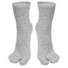 Chaussettes Tabi Parker de style japonais pour hommes et femmes, tongs kimono à deux doigts, chaussette fendue, fibre d'été, san