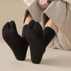 Chaussettes Tabi Parker de style japonais pour hommes et femmes, tongs kimono à deux doigts, chaussette fendue, fibre d'été, san