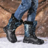 Nouveau hiver Camouflage neige hommes bottes chaussures de pluie en plein air imperméable avec fourrure en peluche chaud mâle dé