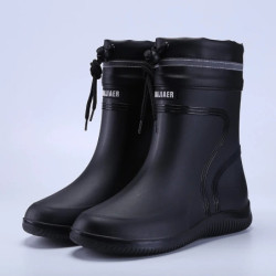 Bottes de pluie haut de gamme pour hommes et femmes, fermées, imperméables et imperméables, courtes et mi-mollet, bottes en caou