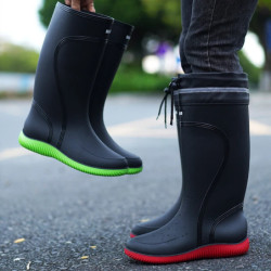 Bottes de pluie haut de gamme pour hommes et femmes, fermées, imperméables et imperméables, courtes et mi-mollet, bottes en caou