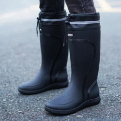 Bottes de pluie haut de gamme pour hommes et femmes, fermées, imperméables et imperméables, courtes et mi-mollet, bottes en caou